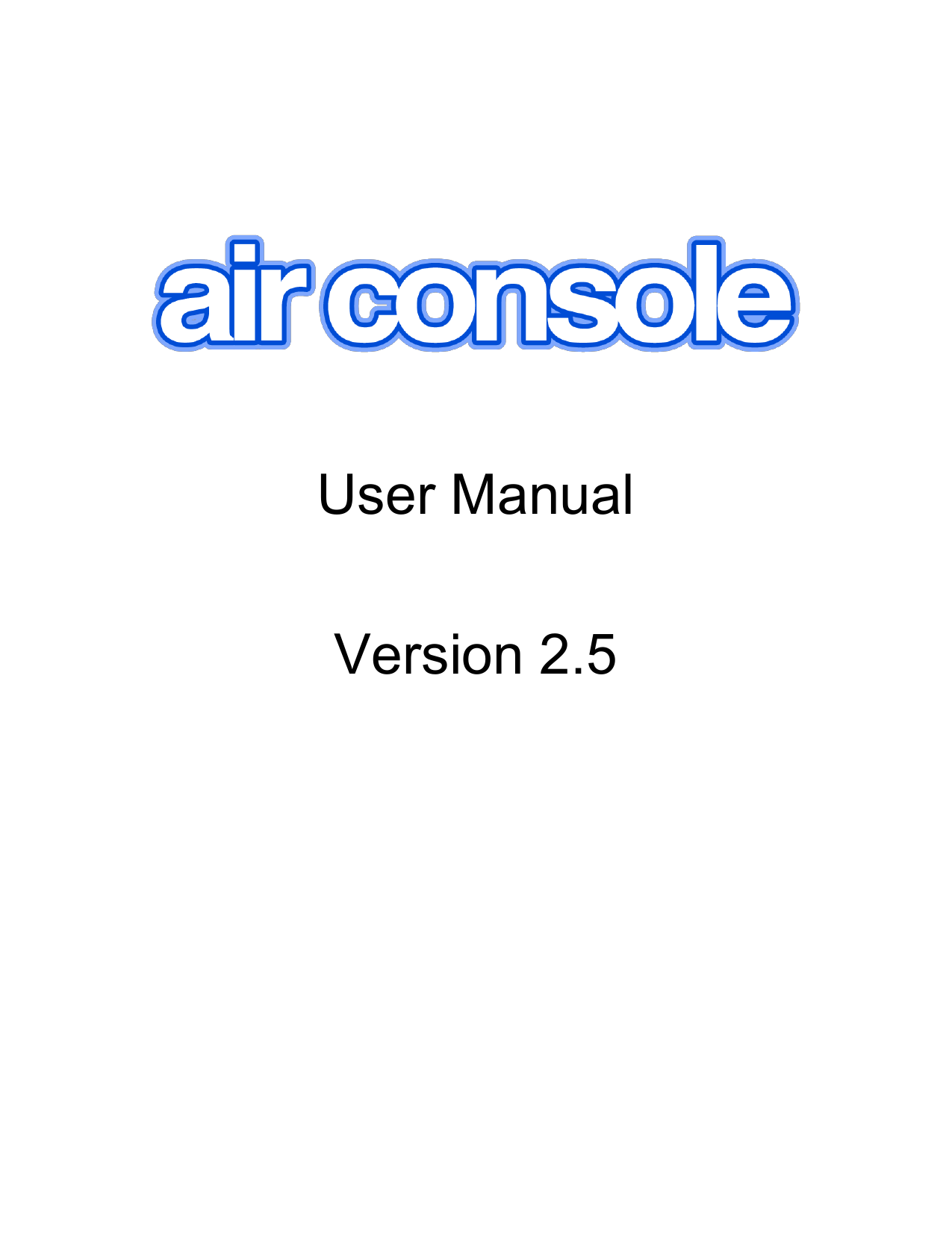 Get Console Airconsole User manual Manualzz