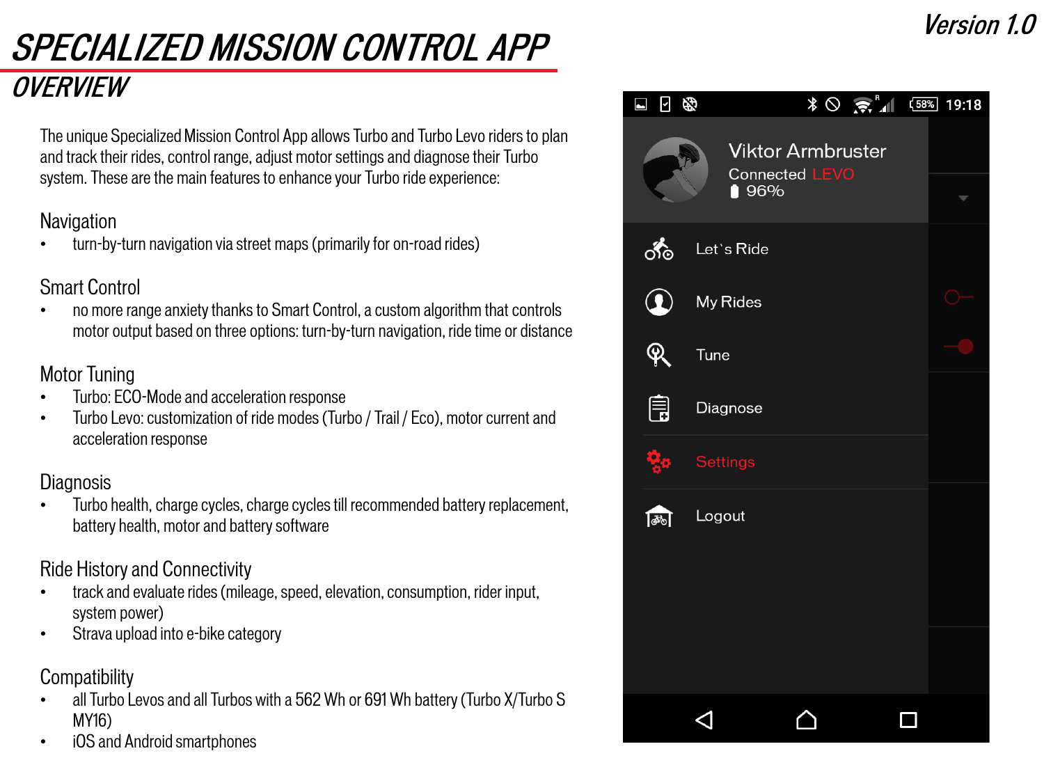 specialized mission control app | Manualzz
