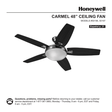 Honeywell Ceiling Fans 50196, Honeywell Ceiling Fans 50195