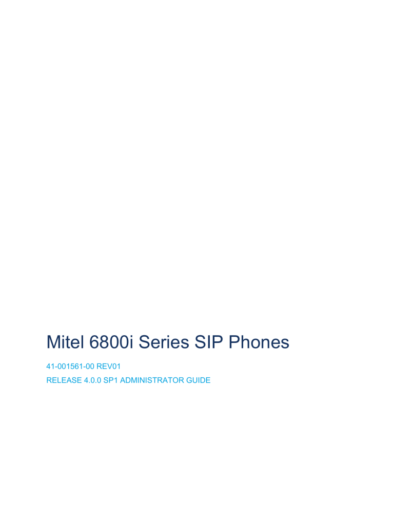 Mitel 6800i Series SIP Phones - Documents and Downloads ( Mitel