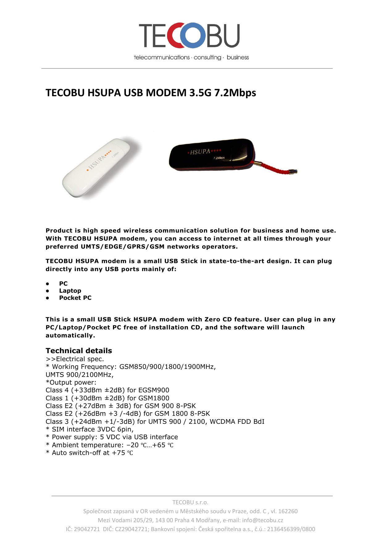 Tecobu Hsupa Usb Modem 3 5g 7 2mbps Manualzz