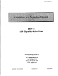 JPS Communications SNV 12 DSP Signal-to-Noise Voter Installation and Operation Manual