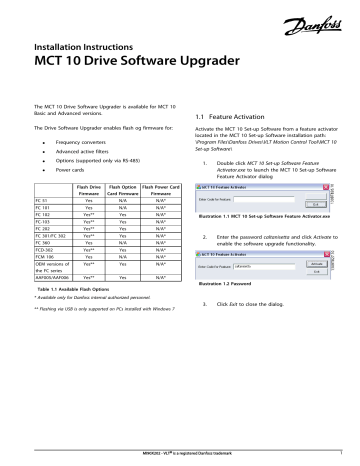 Danfoss MCT 10 Drive Software Upgrader Installation Instructions Manualzz Danfoss MCT 10 Drive Software Upgrader Installation Instructions Manualzz