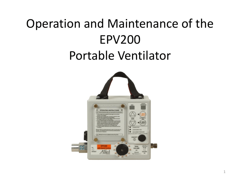 Allied EPV200 Ventilator Allied Healthcare Products, Inc. Manualzz