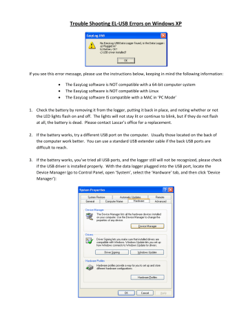 easylog usb driver