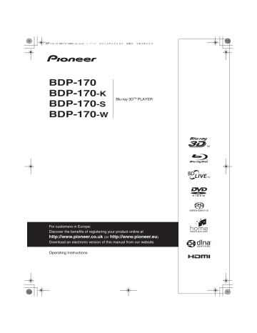 Pioneer BDP-170 User manual | Manualzz