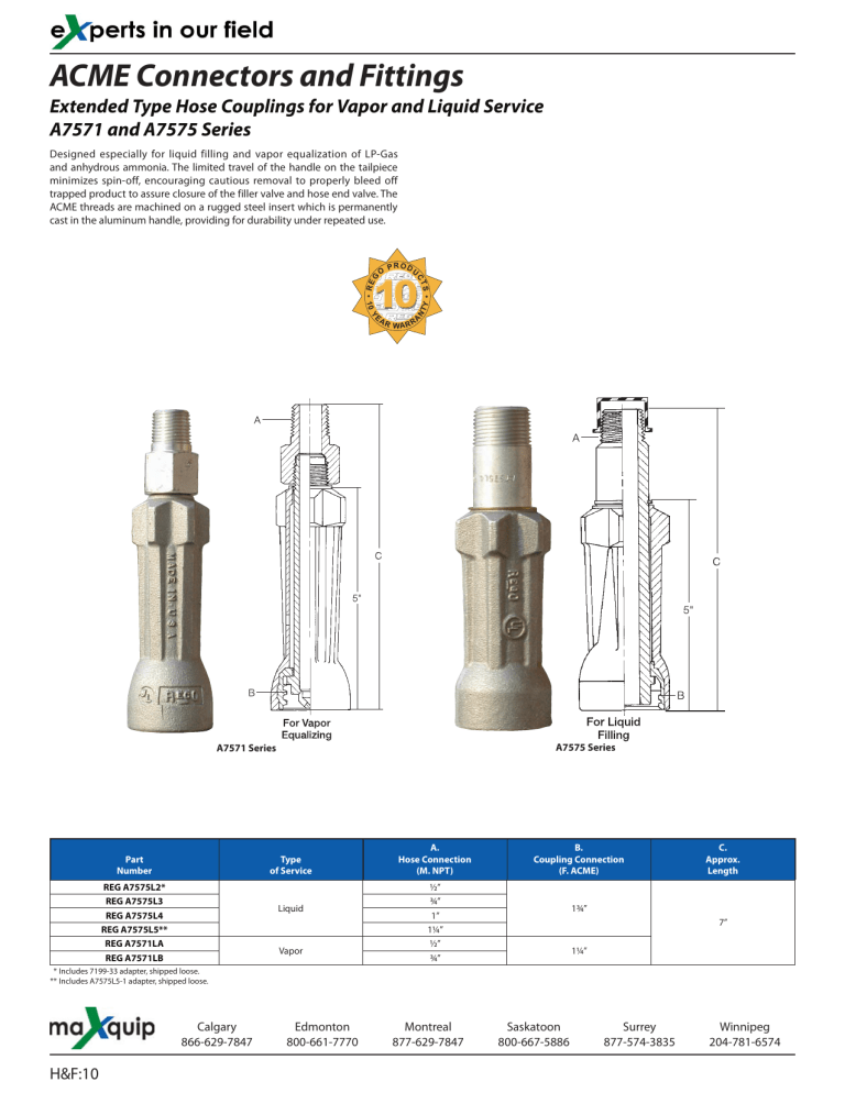 ACME Connectors and Fittings Manualzz