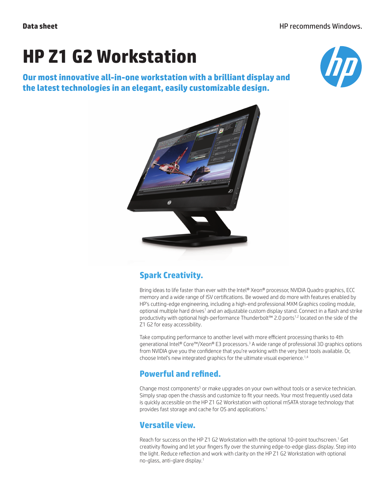 Hp Z1 G2 Workstation Manualzz