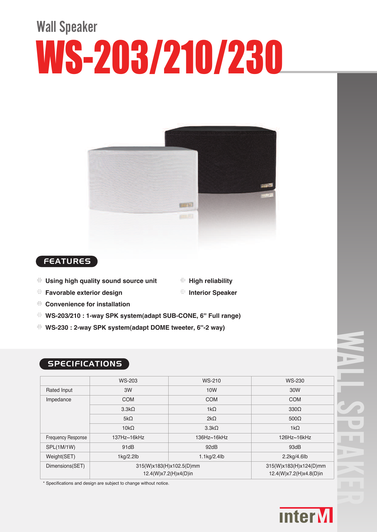 Mi speaker инструкция. Inter m WS-203. Inter m WS-210. Inter-m IMC-300. WS-230 Inter-m подключение.