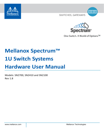 Mellanox Spectrum™ 1U Switch Systems | Manualzz