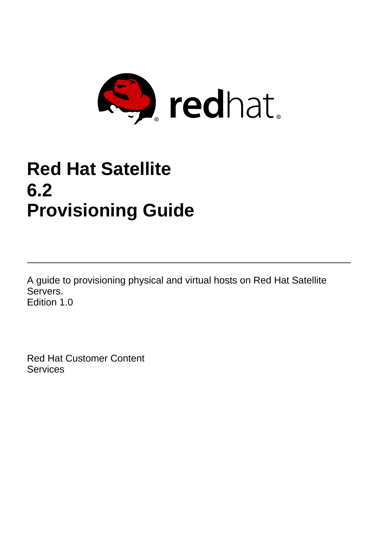 Red Hat Satellite 6.2 Provisioning Guide | Manualzz