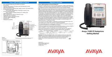 Avaya 1120E IP Deskphone Getting Started | Manualzz