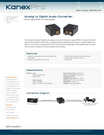 kanexpro digital to analog audio converter