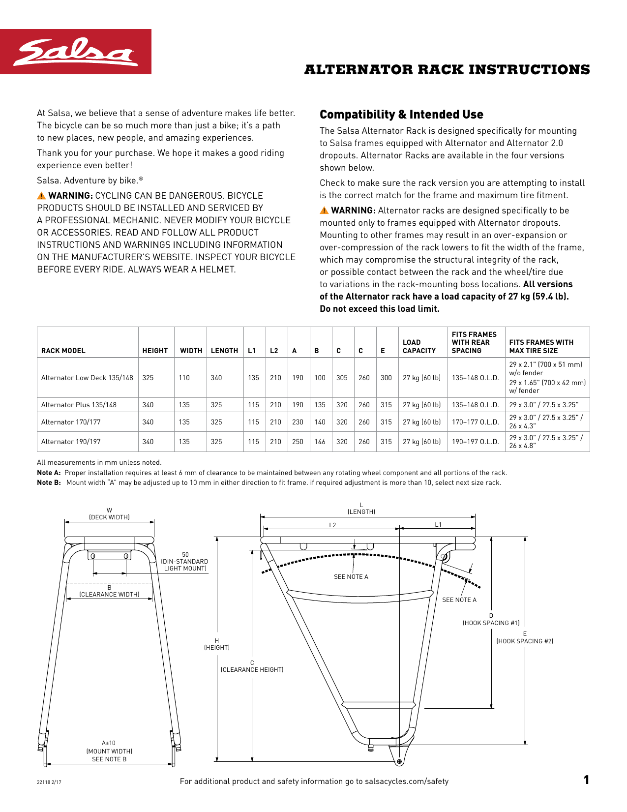 alternator rack