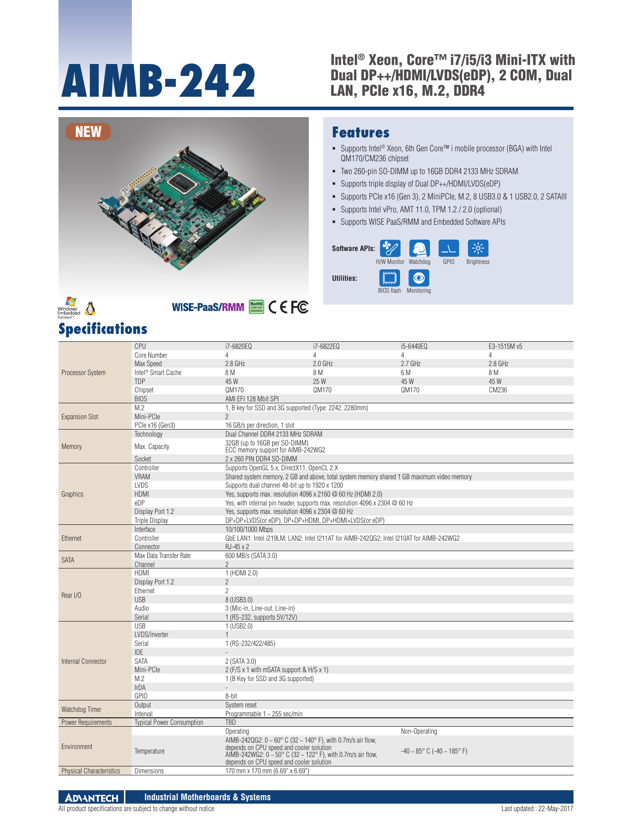 Aimb 242 Advantech Manualzz