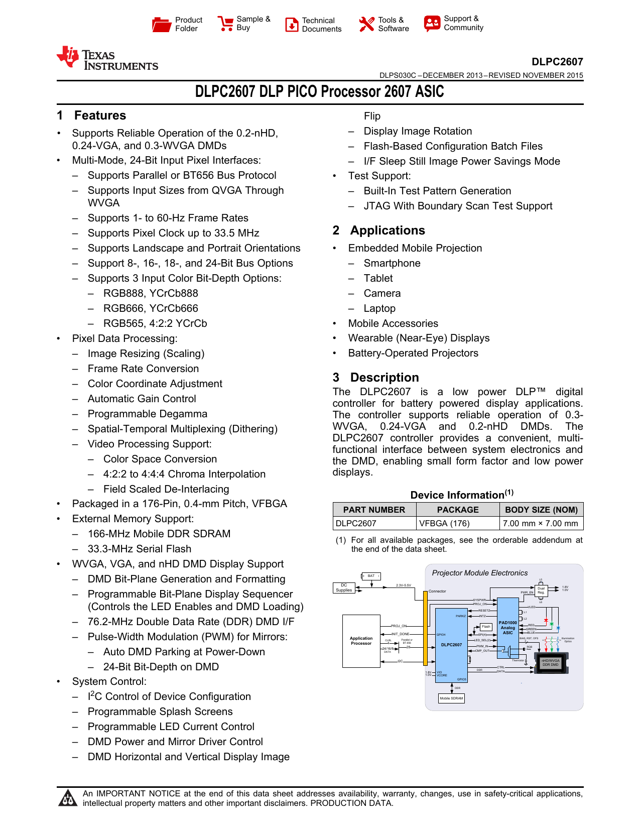 Dlpc2607 Texas Instruments Manualzz