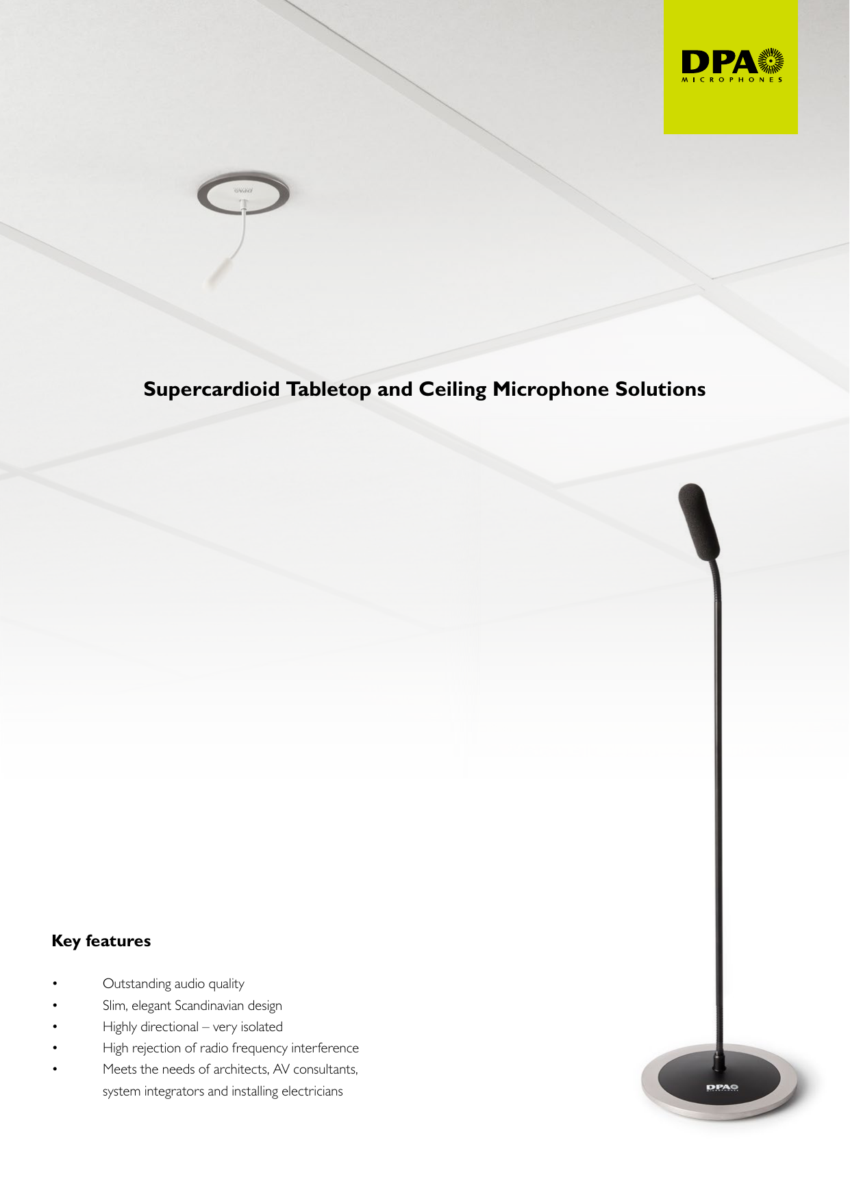 Supercardioid Tabletop And Ceiling Microphone Manualzz Com