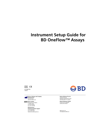 Instrument Setup Guide For BD OneFlow Assays | Manualzz