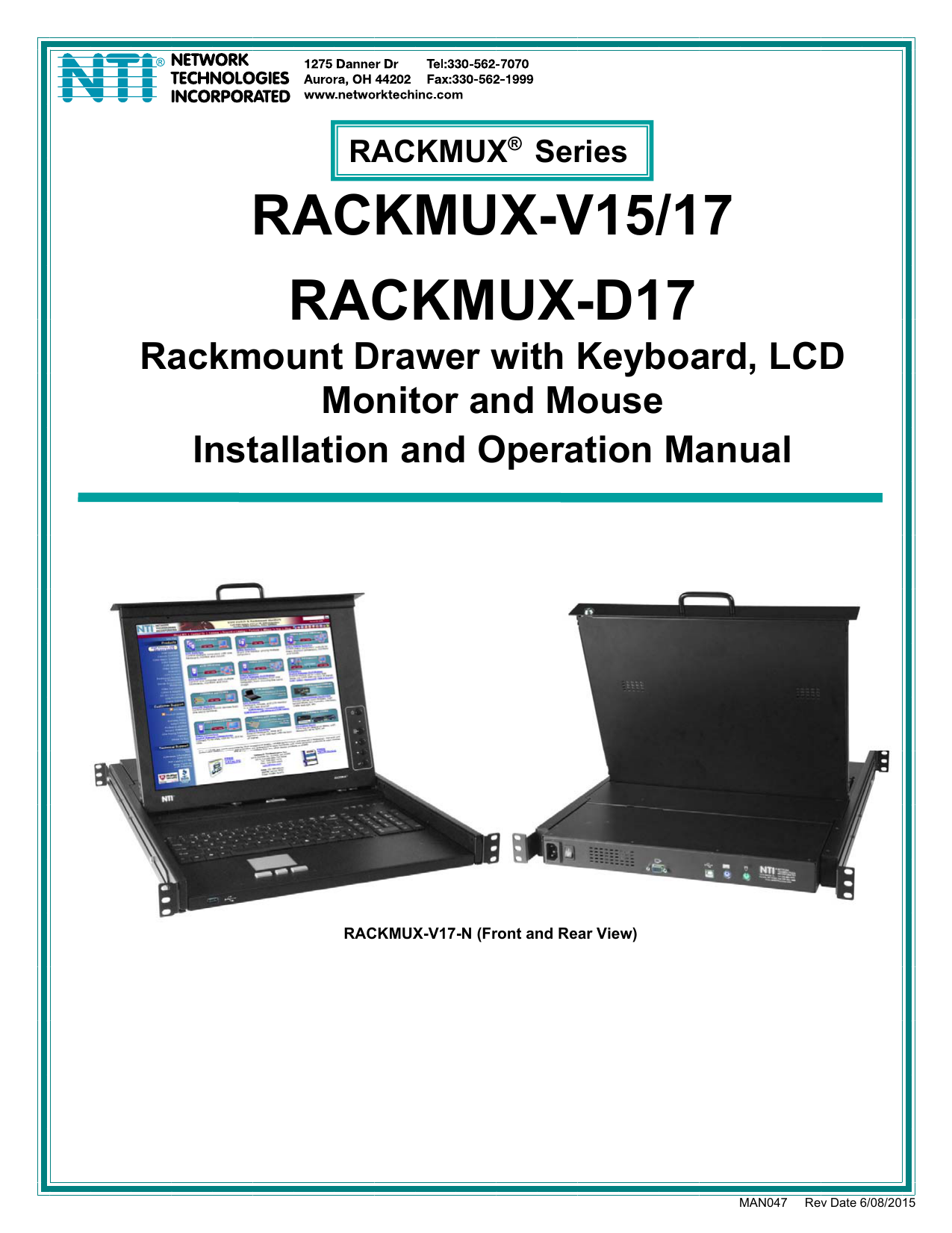 USB PS2 KVM Drawer rackmount keyboard monitor mouse Manualzz