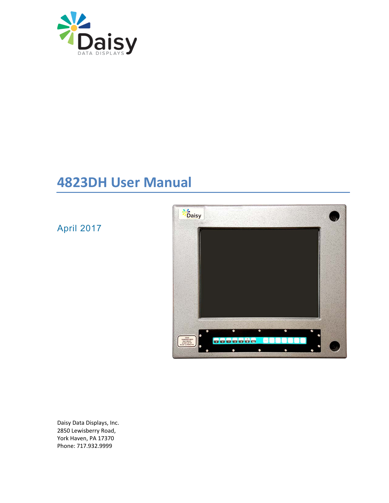 4823DH User Manual - Daisy Data Displays | Manualzz