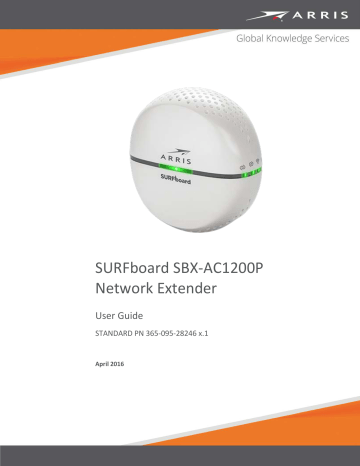 ARRIS 1000016 SURFboard SBX-AC1200P RipCurrent Enabled Network Wi-Fi Extender Product Manual | Manualzz