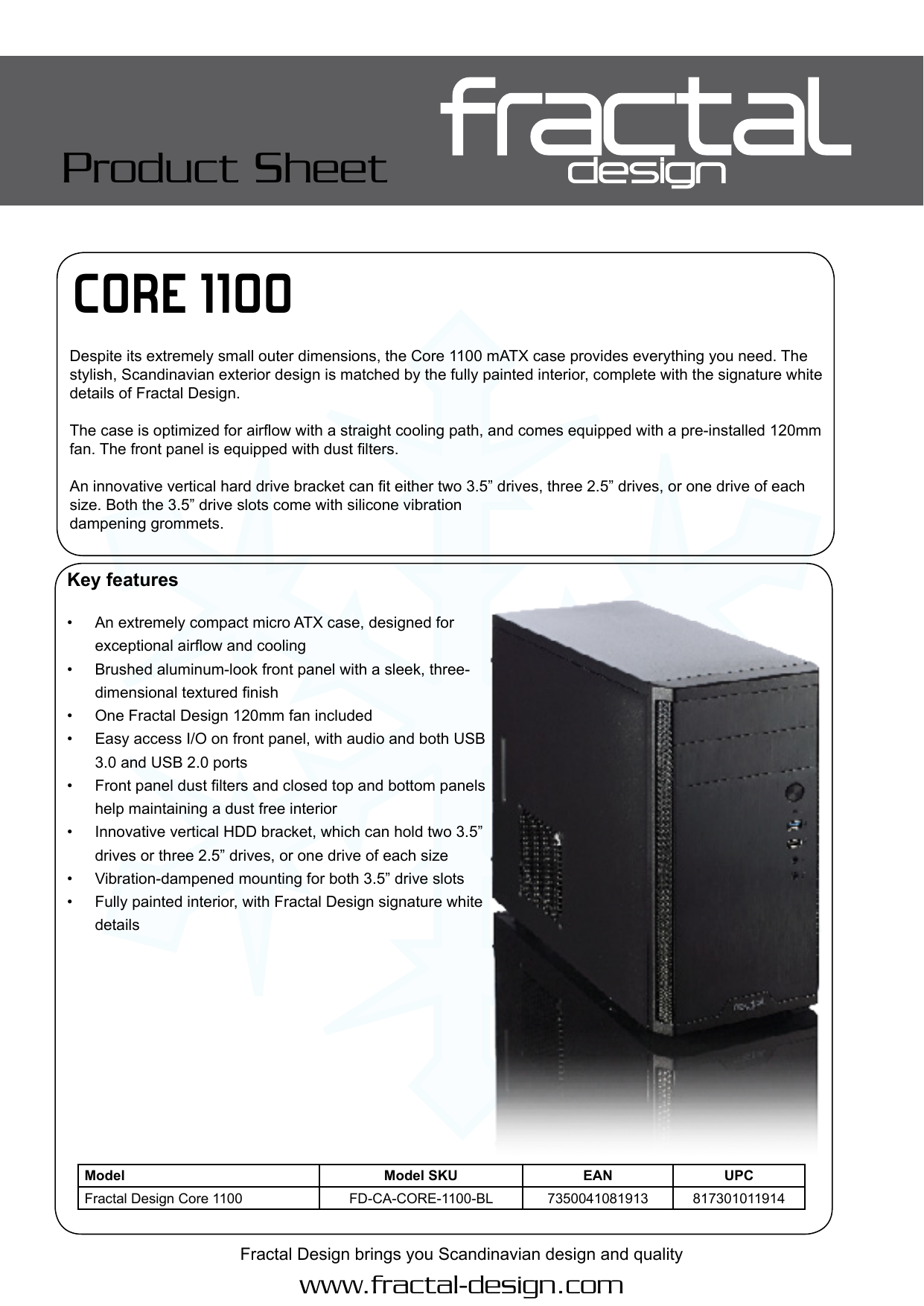 Core 1100 Fractal Design Manualzz