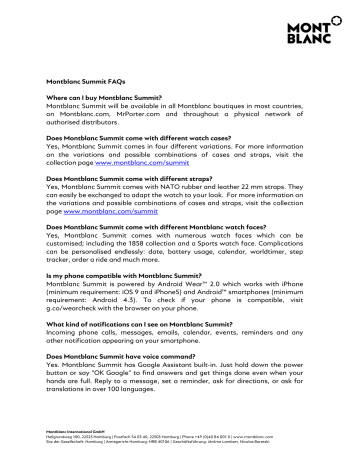 montblanc summit user manual