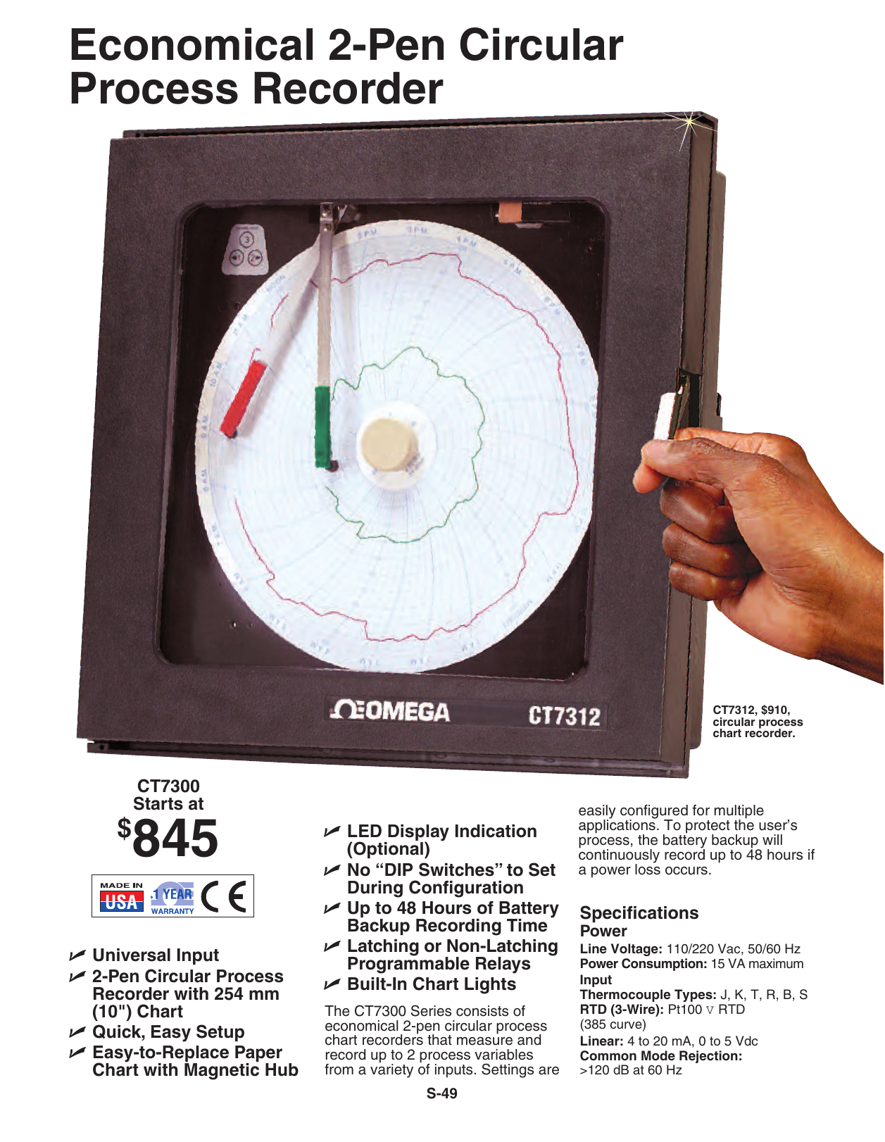 Omega Chart Recorder Pens