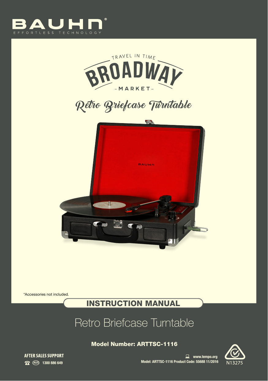 Retro briefcase turntable Clearance