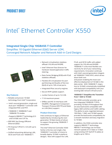 Intel® Ethernet Controller X550 | Manualzz