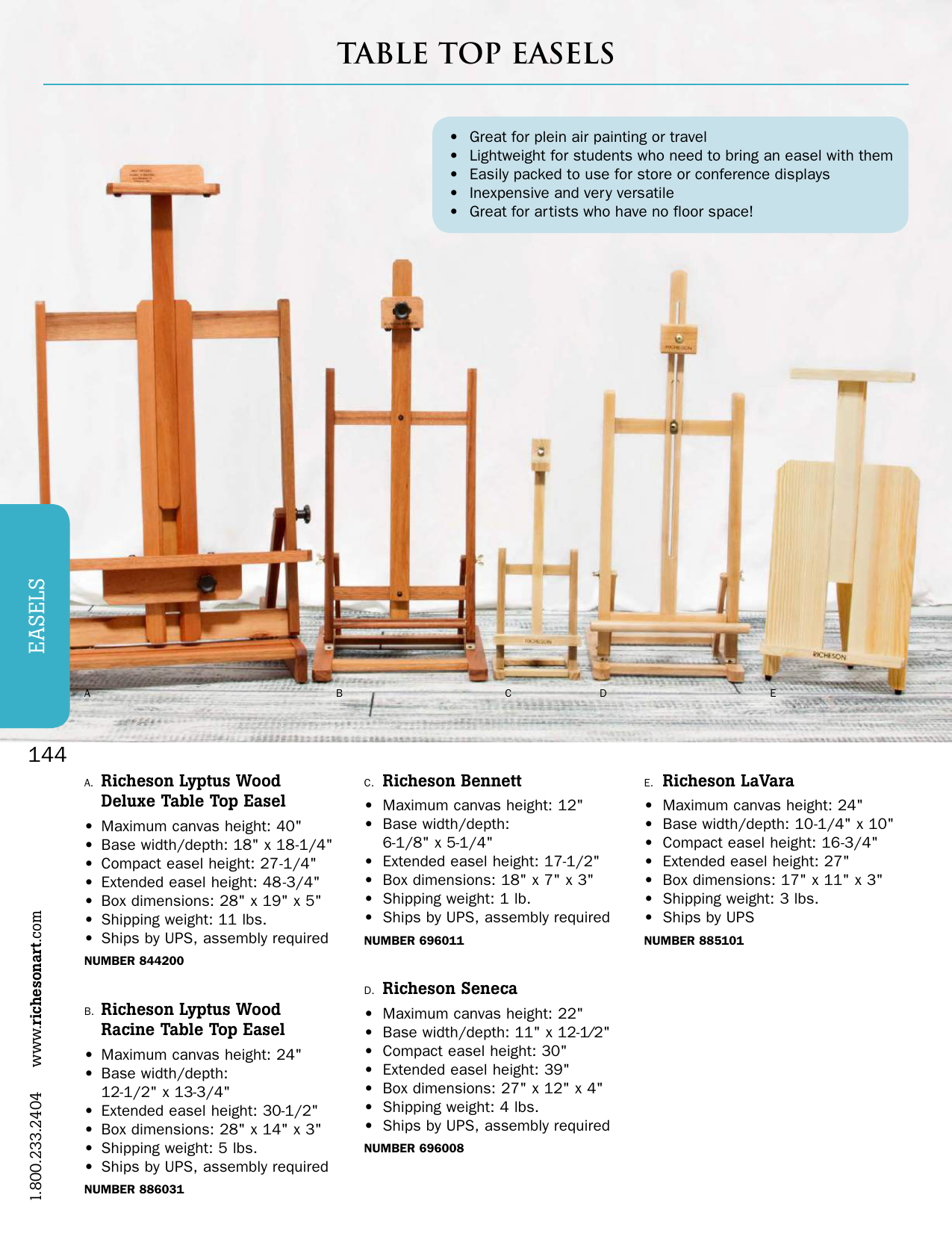Table Top Easels Manualzz Com