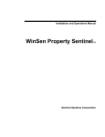 WinSen Property Sentinel Installation and Operations Manual