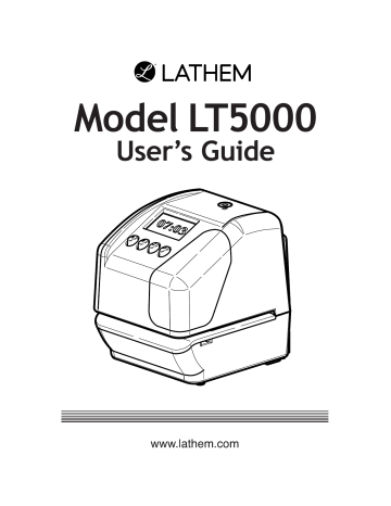 Lathem 5000 Time Clock Parts