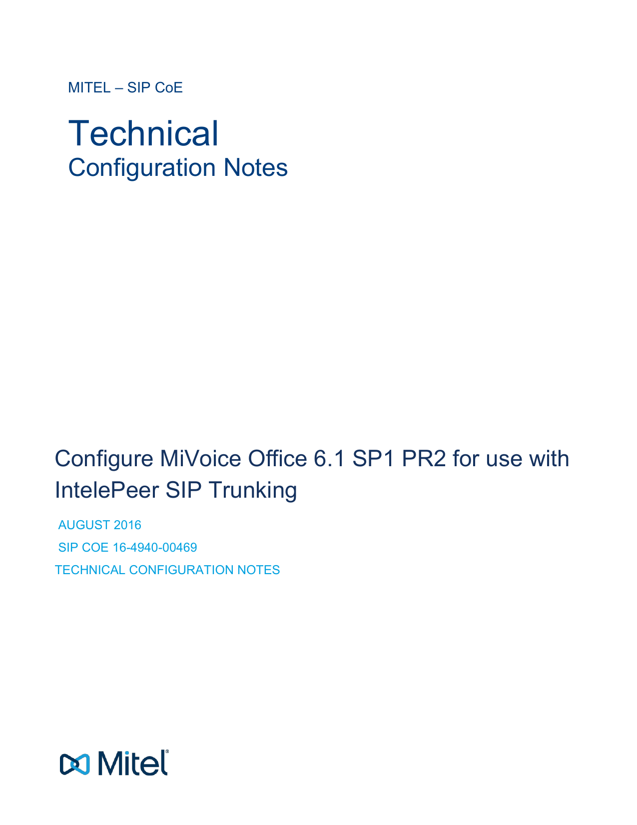 Mitel MiVoice Office 250 Configuration Guide | Manualzz