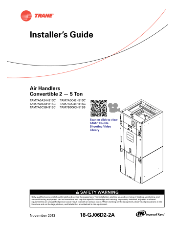 trane handler tam7 manualzz installer