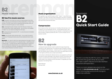 Brennan B2 Quick Start Manual Manualzz