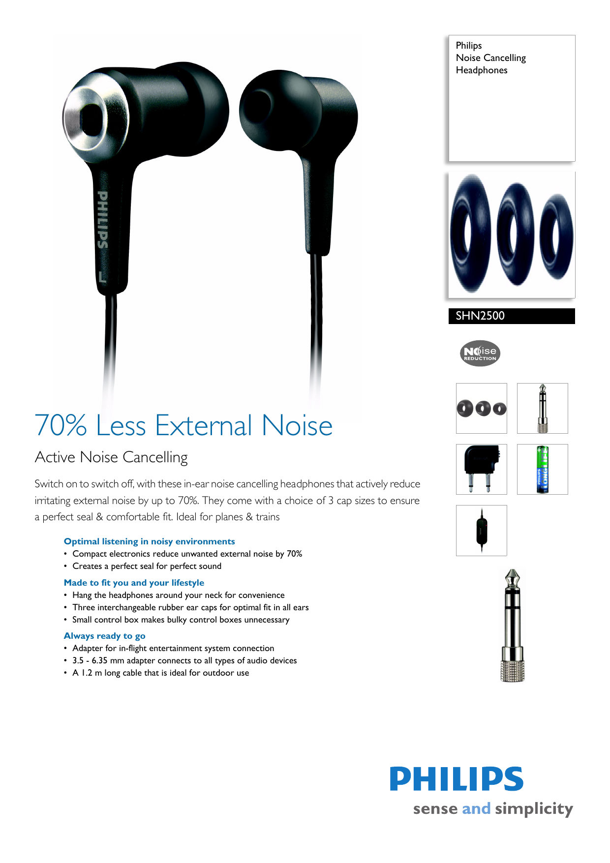 SHN2500/00 Philips Noise Cancelling Headphones Manualzz