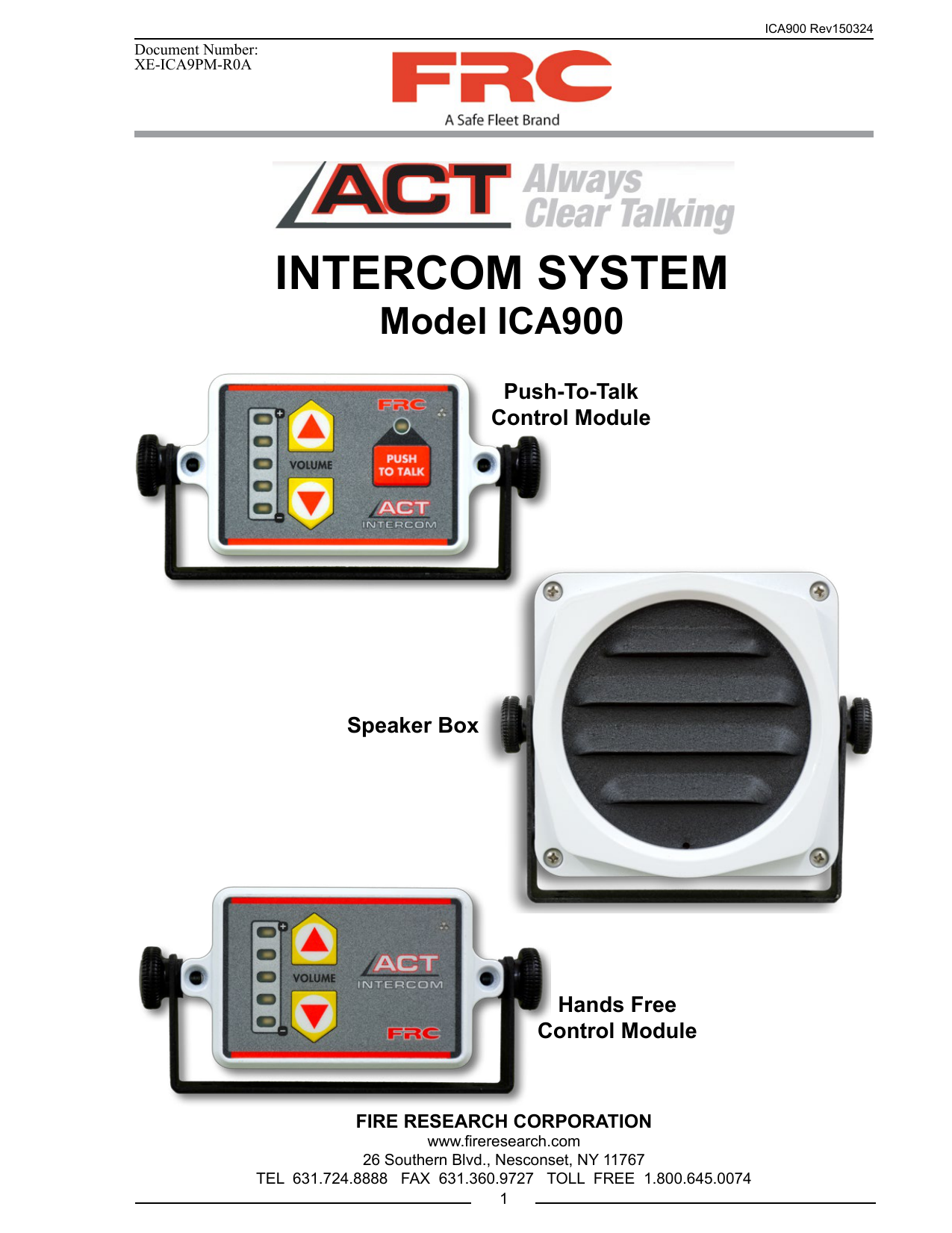 FRC ICA900 Instruction manual Manualzz