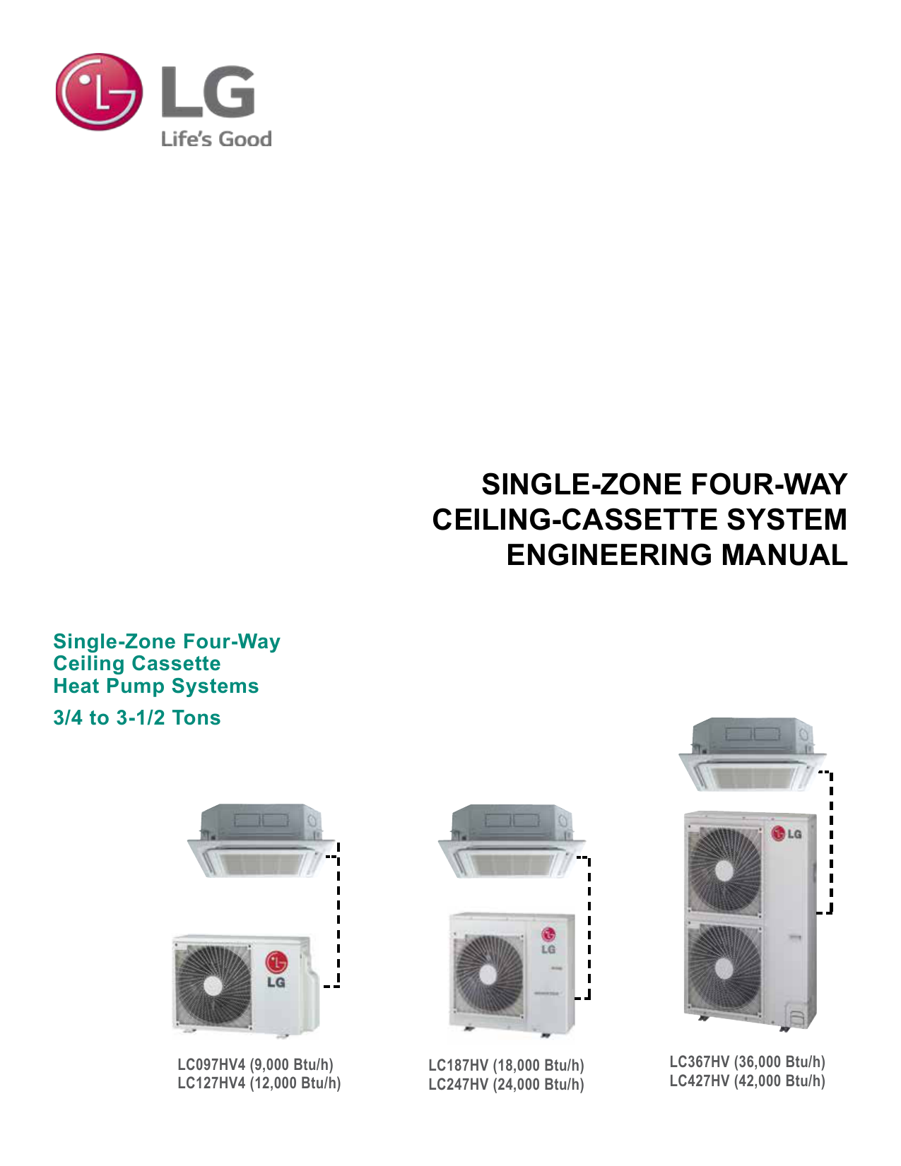 Single Zone Four Way Ceiling Cassette System Lg Manualzz Com