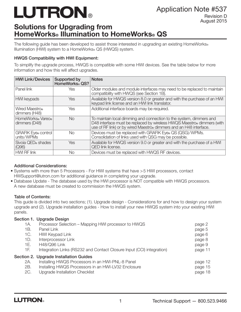 Solutions for Upgrading from HomeWorks Illumination to | Manualzz | Hwi Pnl Lutron Homeworks Wiring Diagram 5 | | Manualzz