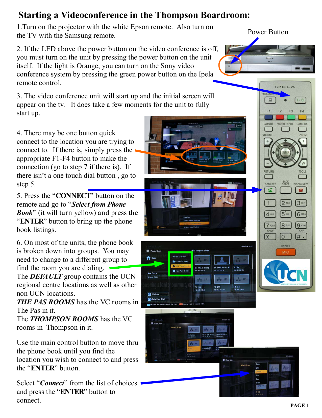 Thompson Boardroom VC Instructions