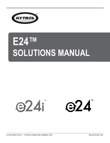 Hytrol E24i and E24 Conveyor Solutions Manual | Manualzz