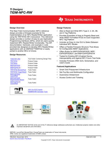 TIDM-NFC-RW reference design