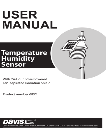 Davis Instruments 6832 Temperature/Humidity Sensor User manual | Manualzz