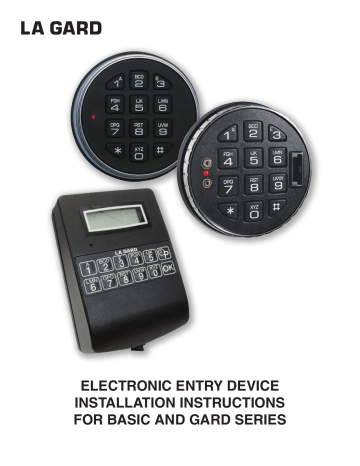 ENTRY DEVICE MOUNTING TEMPLATES. Dormakaba LA GARD ComboGard Pro, Kaba ...