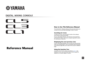 Yamaha CL5 User manual | Manualzz