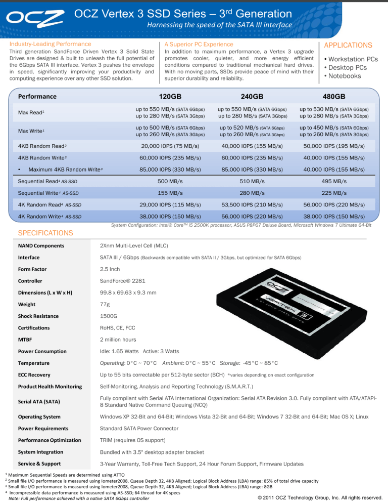 ocz vertex 3 firmware versions