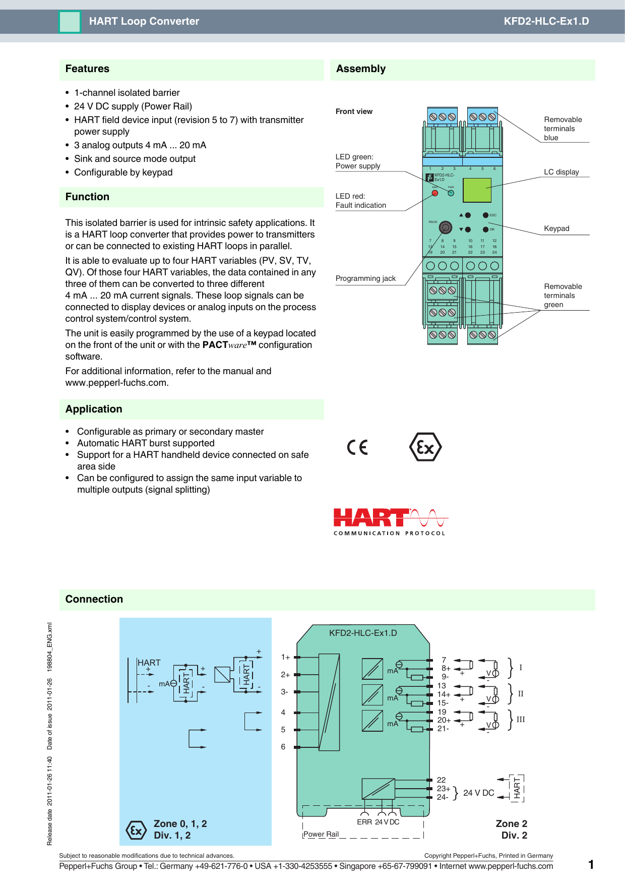 Kfd2 Hlc Ex1 D Hart Loop Converter Connection Assembly Manualzz
