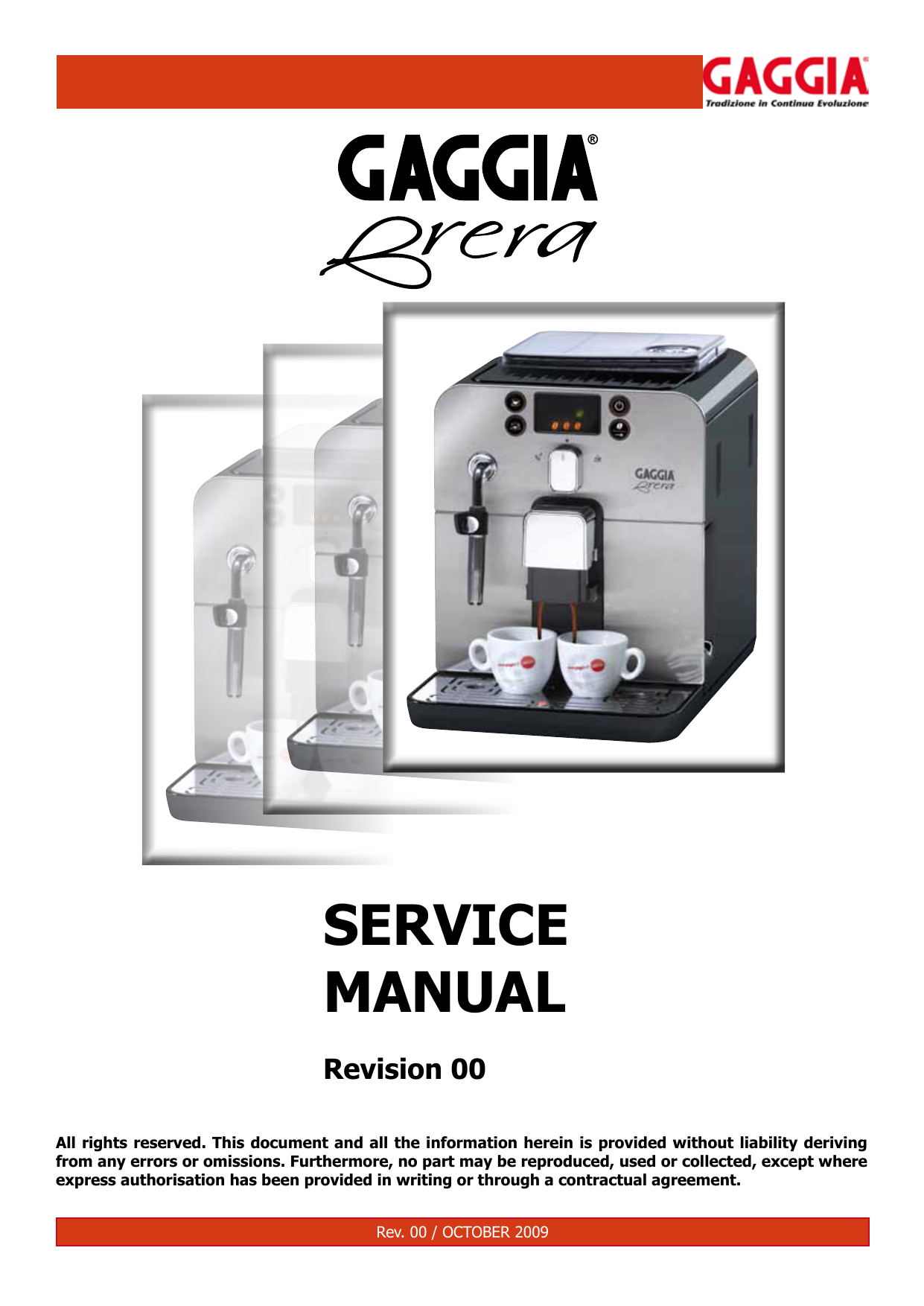 Gaggia Brera Service manual | Manualzz