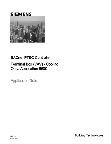 BACnet PTEC Controller Terminal Box Application Note | Manualzz